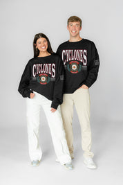 IOWA STATE CYCLONES HONOR BOUND BLACK LABEL PREMIUM FLEECE CREWNECK