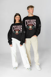 IOWA STATE CYCLONES HONOR BOUND BLACK LABEL PREMIUM FLEECE CREWNECK