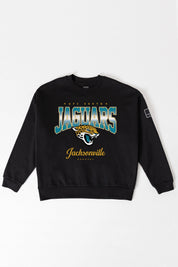JACKSONVILLE JAGUARS POWERHOUSE PLAY BLACK LABEL PREMIUM FLEECE CREW SWEATSHIRT