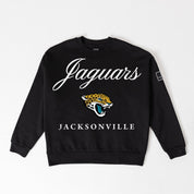 JACKSONVILLE JAGUARS LEGACY CLUB BLACK LABEL PREMIUM FLEECE DROP SHOULDER CREWNECK