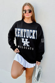 KENTUCKY WILDCATS LEVEL UP BLACK LABEL PREMIUM FLEECE CREW SWEATSHIRT