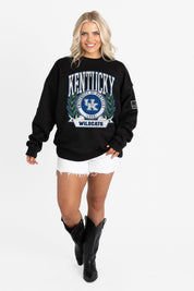 KENTUCKY WILDCATS VICTORY LANE BLACK LABEL PREMIUM FLEECE CREW SWEATSHIRT