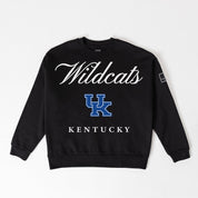 KENTUCKY WILDCATS LEGACY CLUB BLACK LABEL PREMIUM FLEECE DROP SHOULDER CREWNECK