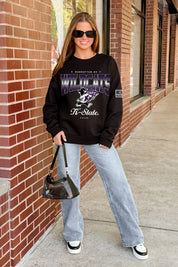 KANSAS STATE WILDCATS POWERHOUSE PLAY BLACK LABEL PREMIUM FLEECE CREW SWEATSHIRT