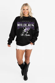 KANSAS STATE WILDCATS POWERHOUSE PLAY BLACK LABEL PREMIUM FLEECE CREW SWEATSHIRT