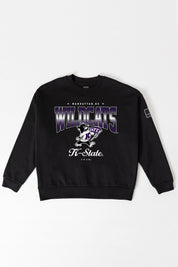 KANSAS STATE WILDCATS POWERHOUSE PLAY BLACK LABEL PREMIUM FLEECE CREW SWEATSHIRT
