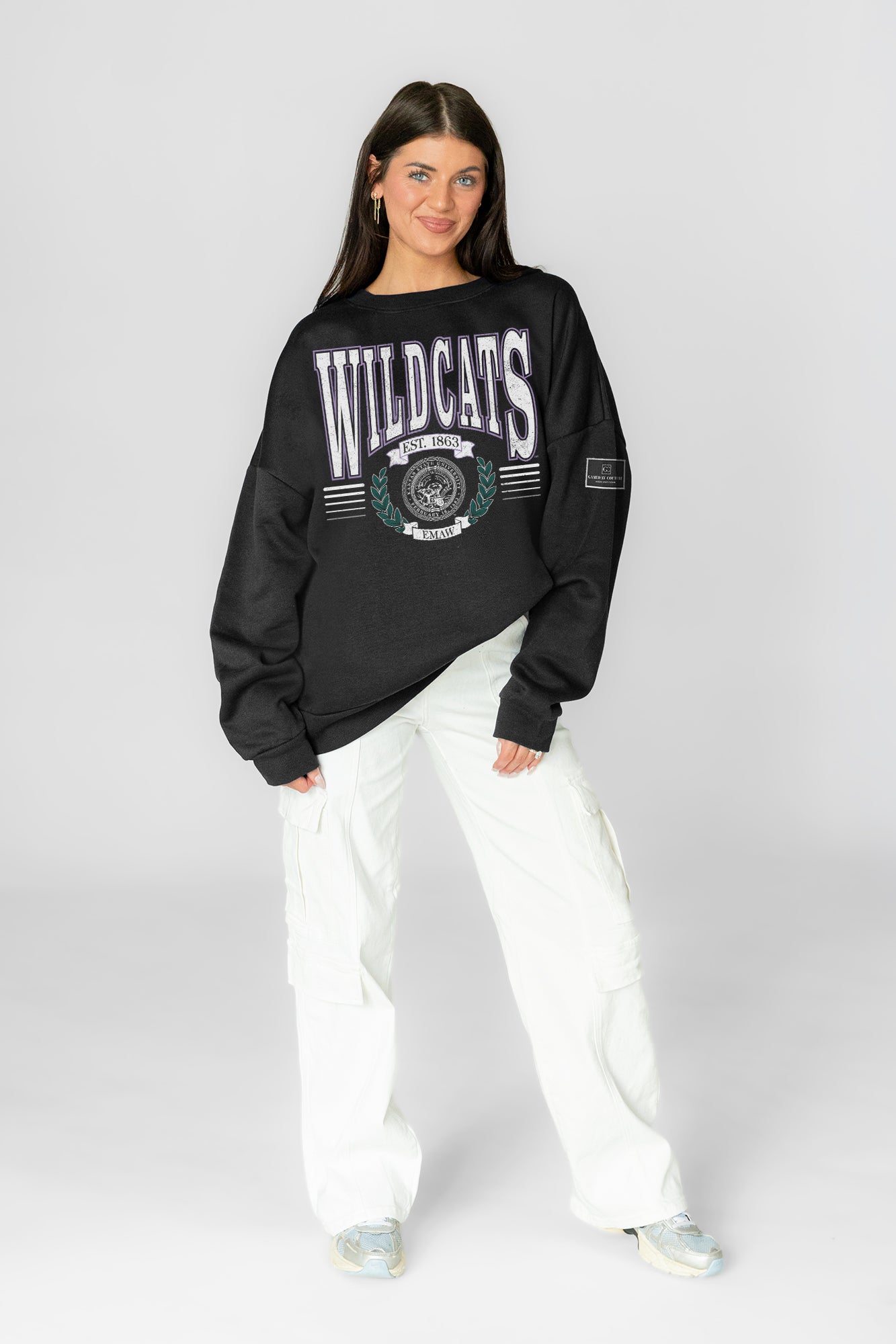 KANSAS STATE WILDCATS HONOR BOUND BLACK LABEL PREMIUM FLEECE CREWNECK