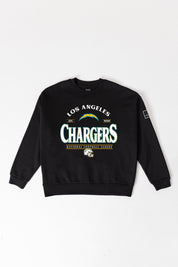 LOS ANGELES CHARGERS PLAYERS ONLY BLACK LABEL PREMIUM FLEECE DROP SHOULDER CREWNECK