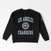 LOS ANGELES CHARGERS FIERCE FLOW BLACK LABEL PREMIUM FLEECE DROP SHOULDER CREWNECK