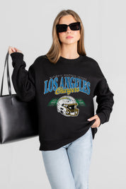 LOS ANGELES CHARGERS FIELD FOCUS BLACK LABEL PREMIUM FLEECE DROP SHOULDER CREWNECK