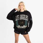 LOS ANGELES FC LEGACY CLUB BLACK LABEL PREMIUM FLEECE DROP SHOULDER CREWNECK