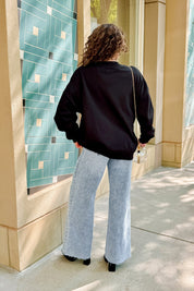 LOS ANGELES RAMS VICTORY LANE BLACK LABEL PREMIUM FLEECE CREW SWEATSHIRT