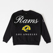 LOS ANGELES RAMS LEGACY CLUB BLACK LABEL PREMIUM FLEECE DROP SHOULDER CREWNECK