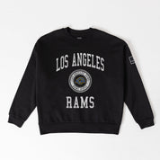 LOS ANGELES RAMS FIERCE FLOW BLACK LABEL PREMIUM FLEECE DROP SHOULDER CREWNECK