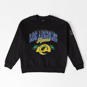 LOS ANGELES RAMS FIELD FOCUS BLACK LABEL PREMIUM FLEECE DROP SHOULDER CREWNECK