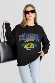 LOS ANGELES RAMS FIELD FOCUS BLACK LABEL PREMIUM FLEECE DROP SHOULDER CREWNECK
