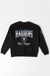 LAS VEGAS RAIDERS POWERHOUSE PLAY BLACK LABEL PREMIUM FLEECE CREW SWEATSHIRT
