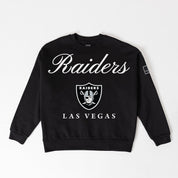 LAS VEGAS RAIDERS LEGACY CLUB BLACK LABEL PREMIUM FLEECE DROP SHOULDER CREWNECK