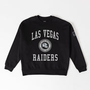 LAS VEGAS RAIDERS FIERCE FLOW BLACK LABEL PREMIUM FLEECE DROP SHOULDER CREWNECK