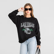 LAS VEGAS RAIDERS FIELD FOCUS BLACK LABEL PREMIUM FLEECE DROP SHOULDER CREWNECK