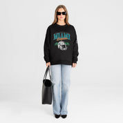 MIAMI DOLPHINS FIELD FOCUS BLACK LABEL PREMIUM FLEECE DROP SHOULDER CREWNECK