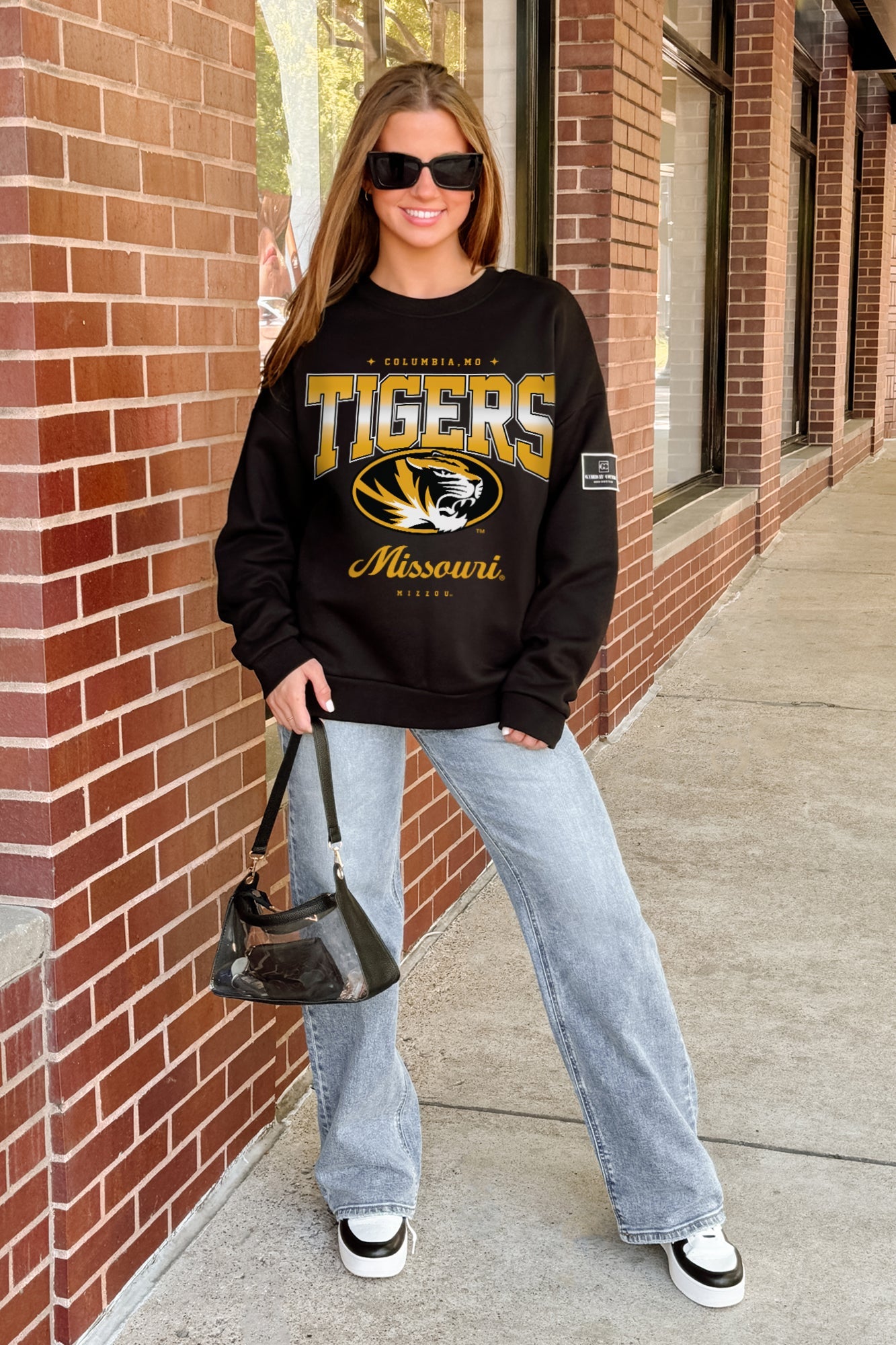 MISSOURI TIGERS POWERHOUSE PLAY BLACK LABEL PREMIUM FLEECE CREW SWEATSHIRT