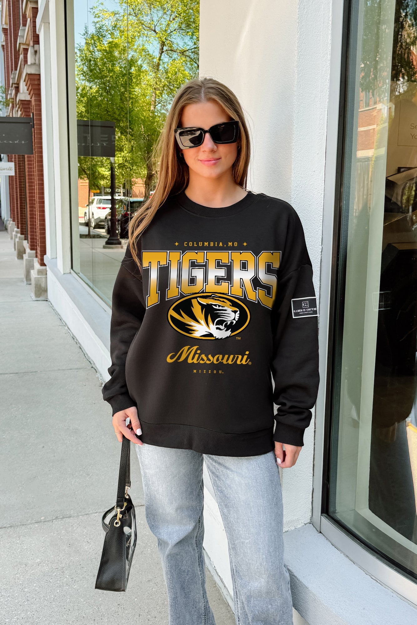 MISSOURI TIGERS POWERHOUSE PLAY BLACK LABEL PREMIUM FLEECE CREW SWEATSHIRT