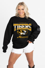 MISSOURI TIGERS POWERHOUSE PLAY BLACK LABEL PREMIUM FLEECE CREW SWEATSHIRT