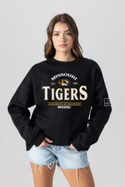 MISSOURI TIGERS Players Only Fleece Drop-Shoulder Crew