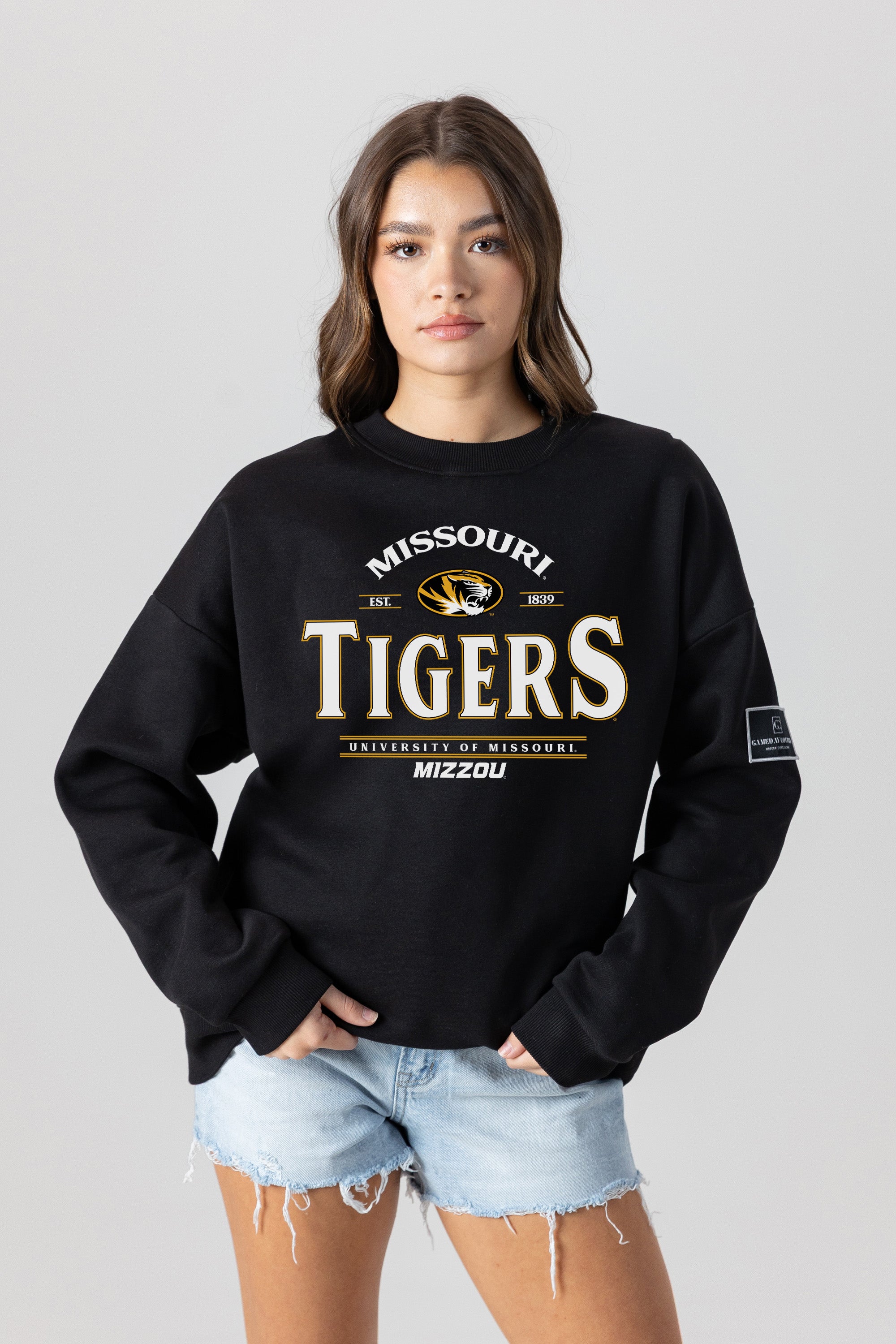 MISSOURI TIGERS Players Only Fleece Drop-Shoulder Crew