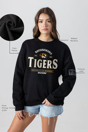 MISSOURI TIGERS Players Only Fleece Drop-Shoulder Crew