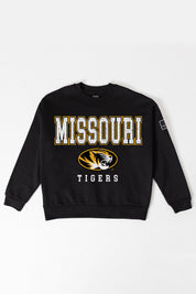 MISSOURI TIGERS LEVEL UP BLACK LABEL PREMIUM FLEECE CREW SWEATSHIRT
