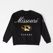 MISSOURI TIGERS LEGACY CLUB BLACK LABEL PREMIUM FLEECE DROP SHOULDER CREWNECK