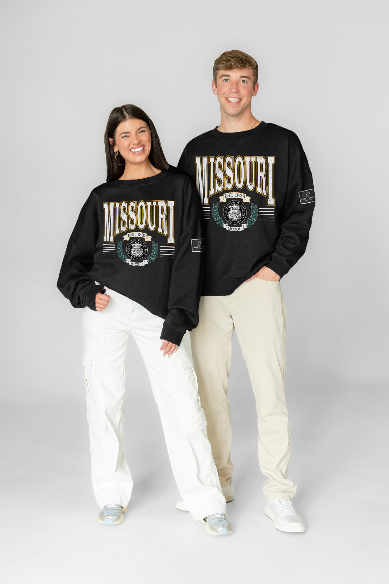 MISSOURI TIGERS HONOR BOUND BLACK LABEL PREMIUM FLEECE CREWNECK