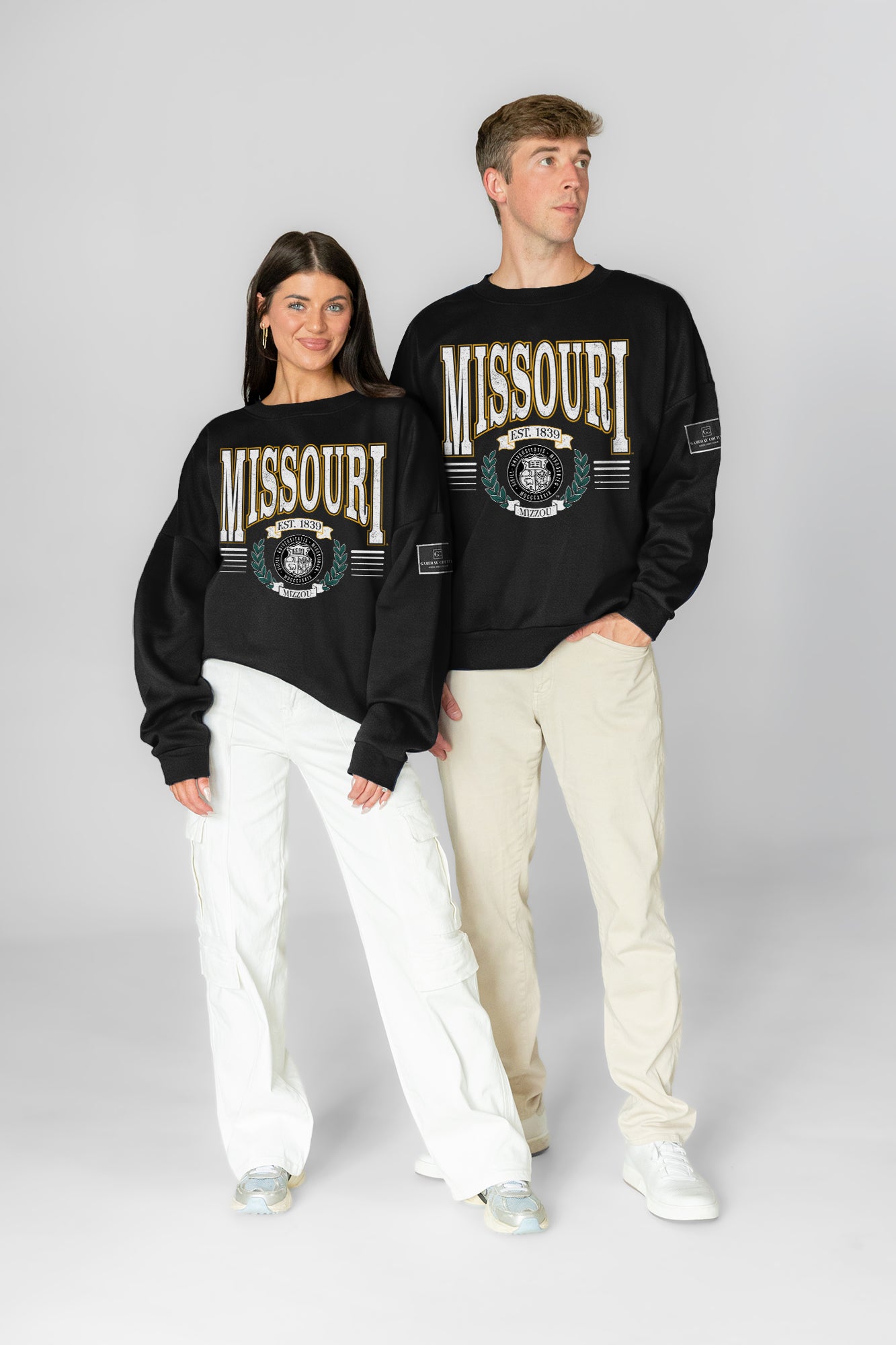 MISSOURI TIGERS HONOR BOUND BLACK LABEL PREMIUM FLEECE CREWNECK