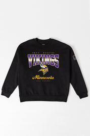 MINNESOTA VIKINGS POWERHOUSE PLAY BLACK LABEL PREMIUM FLEECE CREW SWEATSHIRT