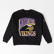 MINNESOTA VIKINGS VICTORY PRIME BLACK LABEL PREMIUM FLEECE DROP SHOULDER CREWNECK