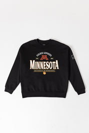 MINNESOTA GOLDEN GOPHERS PLAYERS ONLY BLACK LABEL PREMIUM FLEECE DROP SHOULDER CREWNECK