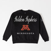 MINNESOTA GOLDEN GOPHERS LEGACY CLUB BLACK LABEL PREMIUM FLEECE DROP SHOULDER CREWNECK