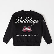 MISSISSIPPI STATE BULLDOGS LEGACY CLUB BLACK LABEL PREMIUM FLEECE DROP SHOULDER CREWNECK