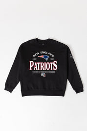 NEW ENGLAND PATRIOTS PLAYERS ONLY BLACK LABEL PREMIUM FLEECE DROP SHOULDER CREWNECK