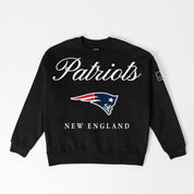 NEW ENGLAND PATRIOTS LEGACY CLUB BLACK LABEL PREMIUM FLEECE DROP SHOULDER CREWNECK