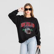 NEW ENGLAND PATRIOTS FIELD FOCUS BLACK LABEL PREMIUM FLEECE DROP SHOULDER CREWNECK