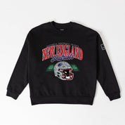 NEW ENGLAND PATRIOTS FIELD FOCUS BLACK LABEL PREMIUM FLEECE DROP SHOULDER CREWNECK