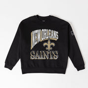NEW ORLEANS SAINTS VICTORY PRIME BLACK LABEL PREMIUM FLEECE DROP SHOULDER CREWNECK