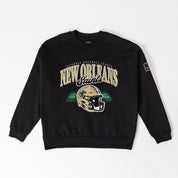 NEW ORLEANS SAINTS FIELD FOCUS BLACK LABEL PREMIUM FLEECE DROP SHOULDER CREWNECK