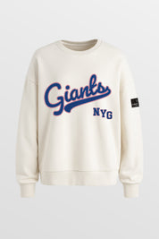 NEW YORK GIANTS CLUTCH MOVE BLACK LABEL PREMIUM FLEECE CREW SWEATSHIRT BY RANDI MAHOMES