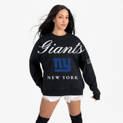 NEW YORK GIANTS LEGACY CLUB BLACK LABEL PREMIUM FLEECE DROP SHOULDER CREWNECK