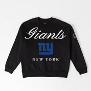NEW YORK GIANTS LEGACY CLUB BLACK LABEL PREMIUM FLEECE DROP SHOULDER CREWNECK