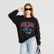 NEW YORK GIANTS FIELD FOCUS BLACK LABEL PREMIUM FLEECE DROP SHOULDER CREWNECK